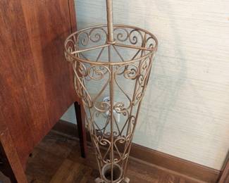 Antique brass umbrella stand