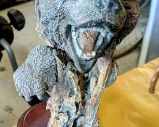 carved wolf