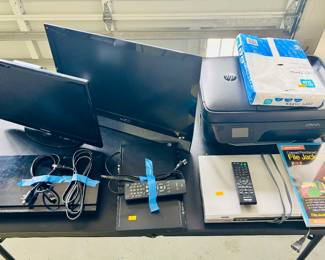 As always, the printer and DVD table.