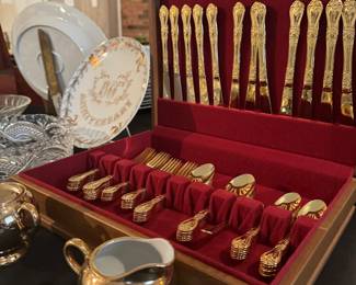 Golden flatware