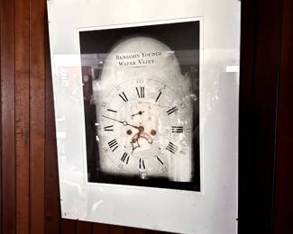 Benjamin Young’s clock faced photographed by Linda Butler, X collection Edward Deming Andrews