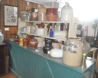 Cobalt decorated stoneware and stoneware accessories