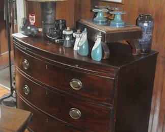 English bowfront gentleman’s chest