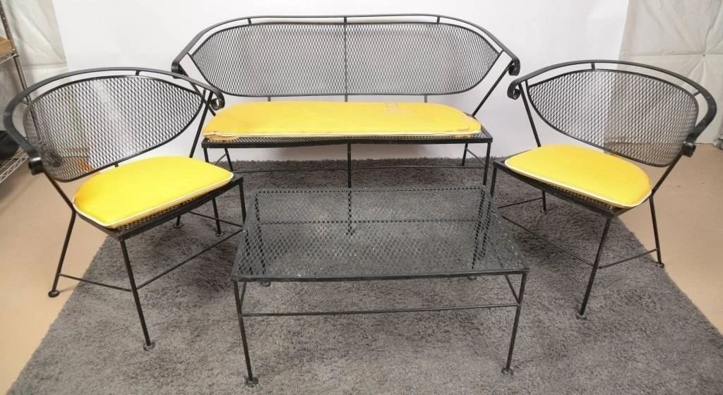 Vintage 4-Pc Woodard Patio Furniture Set