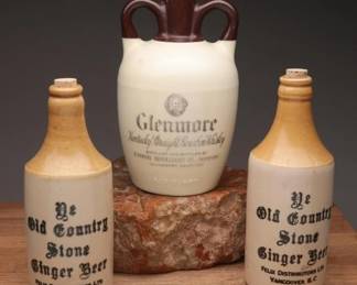 Glenmore Whiskey and Ginger Beer Bottles