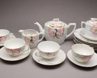 Noritake Hand-Painted Tea Set, Circa 1947-1950s