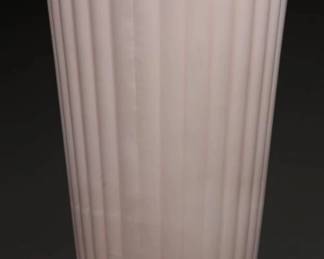 Vintage Jeanette Shell Pink Hobnail Vase
