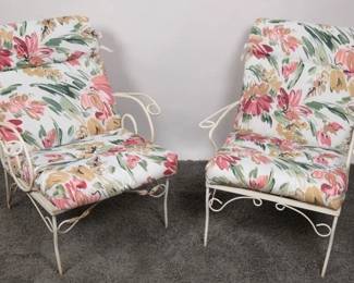 Vintage Woodard Patio Chairs with Cushions