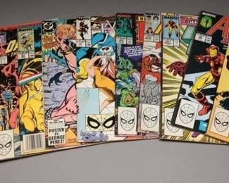 12 Marvel Comic Books, Various Titles, 1980s