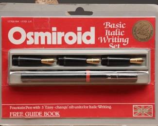 1980s Osmiroid Italic Writing Set, New