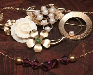 14kt Gold-Filled Vintage Jewelry Set, 7 Pieces