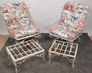 Vintage Woodard 4-Piece Patio Set with Cushions