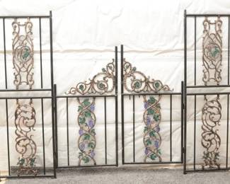 Metal Garden Gate With Decorative Insets