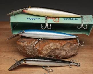 Three Vintage Rapala Sinking Lures in Boxes