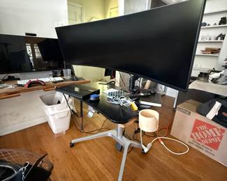49in curved Samsung Odyssey with desk