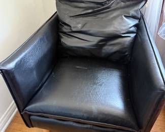 Black leather chair