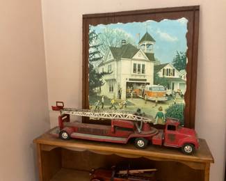 Vintage firetruck, toy