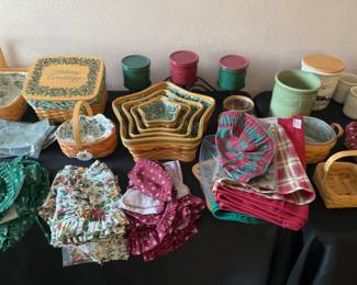 LONGABERGER BASKETS AND EXTRAS