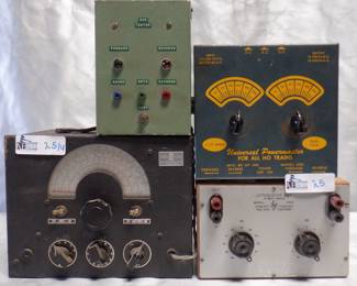 LOT OF 4 ELECTRONICS INCLUDING HP ATTENUATOR SET MODEL 350A, CLOUGH-BRENGLE , SCR TESTER, UNIVERSAL POWERMASTR TO HO TRAINS