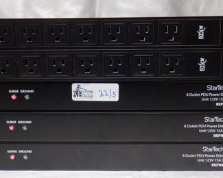 LOT OF 5 PDUS INCLUDING STARTECH RKPW-081915, KMC PDUS