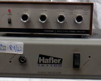 LOT OF 2 ELECTRONICS INCLUDING HAFLER TA1100 AMP, CLARICON SOLID STATE STEREO AMP