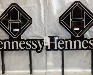 LOT OF 2 HENNESSEY NBA BASKETBALL LED SIGNS