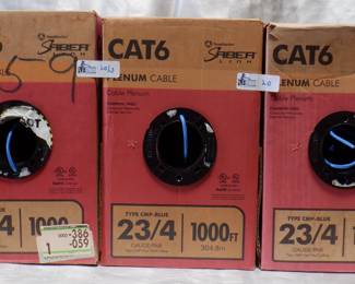 3 PARTIAL BOXES CAT 6 PLENUM CABLE
