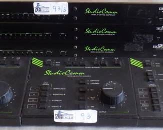 LOT OF 3 STUDIO COMM MODEL 68 CENTRAL CONTROLLERS WITH 68A CONTROL CONSOLES
