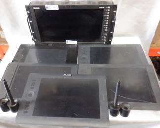 LOT ELECTRONICS INCLUDING WACOM INTUOS TABLETS WITH PENS, MARSHALL V-R171P-HD NO PS, COMPUTER SPEAKERS