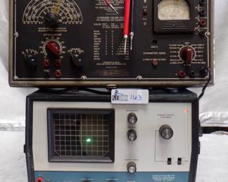 LOT OF 2 ELECTRONICS INCKUDING TRIPLET PROFESSIONAL ALL WAVE ALL PURPOSE TESTER, HEATHKIT 10