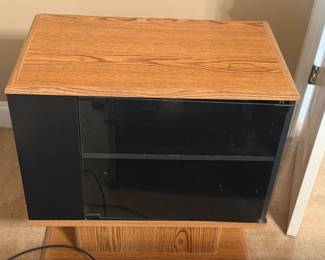 TV Stand with Smoked Glass Door