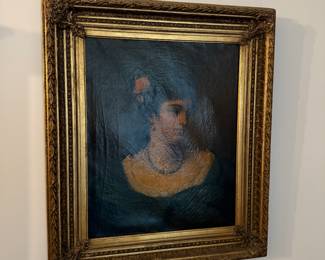 Antique signed French oil on canvas