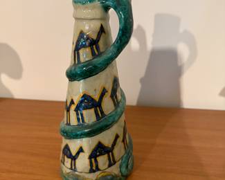 PAIR OF SERPENT VASES BY LOUIS TISSIER NABEUL circa 1910