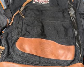 VINTAGE Jansport Leather Bottom Backpack