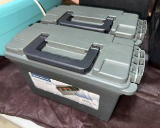 Plastic ammo boxes