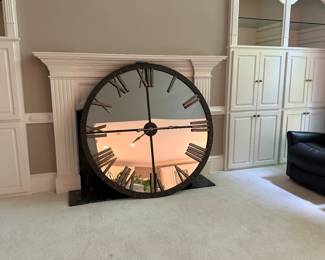 Massive Mirrored Wall Clock