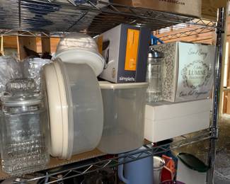 Jars and various storage containers