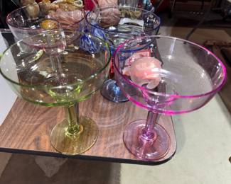 Set of 4 acrylic margarita glasses