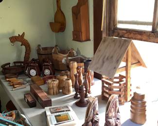 Wood works and vintage pair of children’s boots