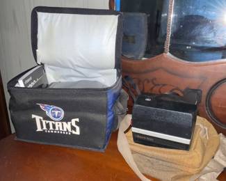 Polaroid camera, with Instruction manual. In Tennessee Titan portable ice chest, well protected!