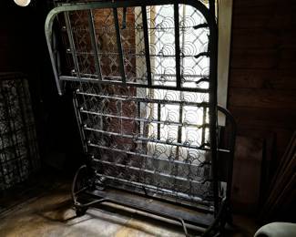 Full size Murphy Bed raised.