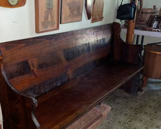 Solid church pew