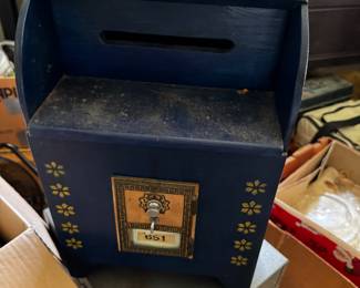 Post office box made of wood