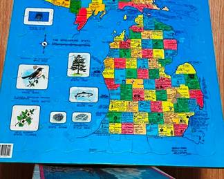 Hard to find Michigan puzzle map!