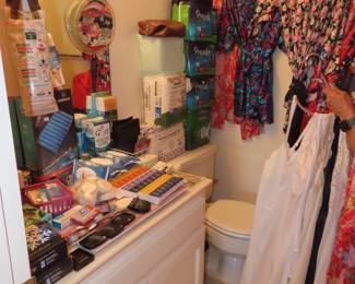 Robes, personal hygiene items.