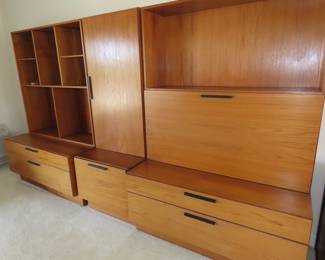 Large MCM wall unit, multiple pieces.