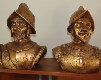 Large busts of soldiers.
