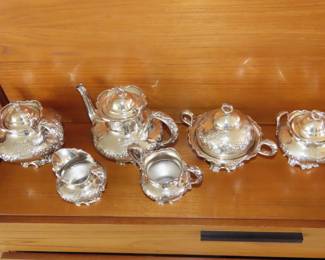 Silver plate teas/coffee set.