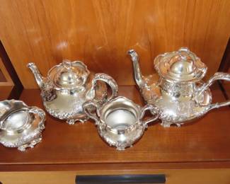 Silver plate teas/coffee set.