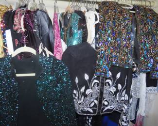 Highly sequined evening wear, many of the Mark and John.